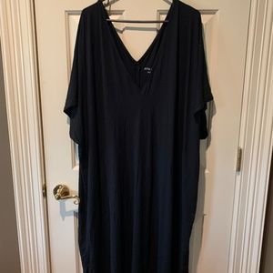 Women's Plus Size Dolman Short Sleeve Dress - Ava & Viv™ Black 4X